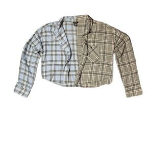 Blue and Green Plaid Button Down Shirt